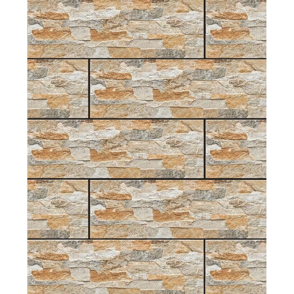 

Клинкерная плитка для фасада Cerrad Kamien Aragon brick (9 шт.=0,6 кв.м ) светло-серая 450х150х9 мм, Бежевый