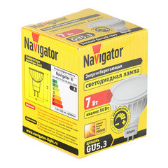 Лампа светодиодная Navigator GU5.3 3000К 7 Вт 500 Лм 220 В рефлектор MR16 матовая диммируемая - фото 6