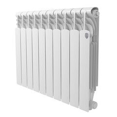 Радиатор алюминиевый Royal Thermo Revolution A 500 мм 10 секций 1" боковое подключение белый - фото 1