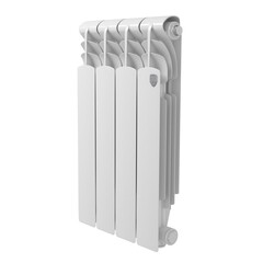 Радиатор алюминиевый Royal Thermo Revolution A 500 мм 4 секции 1" боковое подключение белый - фото 1