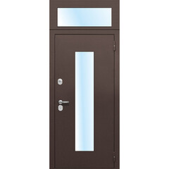 Дверь входная Ferroni Гарда правая антик медь - антик медь с фрамугой 960х2500 мм со стеклопакетом - фото 4