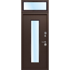 Дверь входная Ferroni Гарда правая антик медь - антик медь с фрамугой 860х2500 мм со стеклопакетом - фото 3