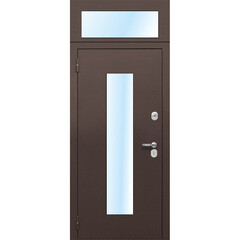 Дверь входная Ferroni Гарда левая антик медь - антик медь с фрамугой 960х2500 мм со стеклопакетом - фото 4