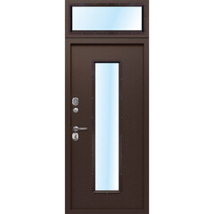 Дверь входная Ferroni Гарда левая антик медь - антик медь с фрамугой 960х2500 мм со стеклопакетом - фото 3