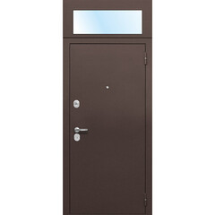 Дверь входная Ferroni Гарда правая антик медь - антик медь с фрамугой 960х2500 мм - фото 3