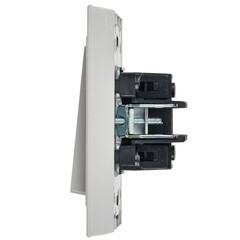 Выключатель IEK Brite ВС10-2-6-БрБ двухклавишный встраиваемый белый проходной (BR-V22-0-10-K01) - фото 3