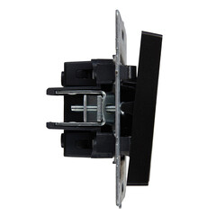 Выключатель IEK Brite ВС10-2-1-БрЧ двухклавишный встраиваемый черный (BR-V20-1-10-K02) - фото 2