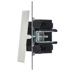 Выключатель IEK Brite ВС10-2-1-БрБ двухклавишный встраиваемый белый с подсветкой (BR-V20-1-10-K01) - фото 2