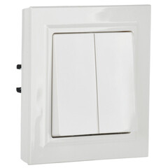 Выключатель IEK Brite ВСР10-2-0-БрБ двухклавишный встраиваемый белый (BR-V20-0-10-K01-F) - фото 4