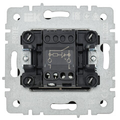 Выключатель IEK Brite ВС10-1-1-БрС одноклавишный встраиваемый сталь с подсветкой (BR-V10-1-10-K46) - фото 3