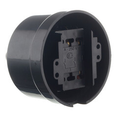 Выключатель Bironi Лизетта двухклавишный накладной черный ретро (B1-202-23) - фото 3