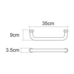 Поручень для ванной WasserKraft 350 мм металл золото (K-1066BG) - фото 2