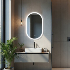 Зеркало с подсветкой овальное 80х50 см с сенсорным включением Silver Mirrors Vero (LED-00003104) - фото 8