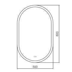 Зеркало с подсветкой овальное 80х50 см с сенсорным включением Silver Mirrors Vero (LED-00003104) - фото 7