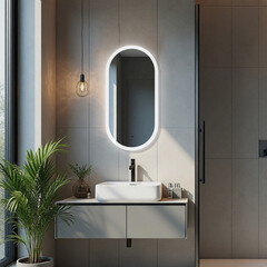 Зеркало с подсветкой овальное 80х40 см бесконтактный сенсор Silver Mirrors Vero (LED-00003105) - фото 8