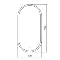Зеркало с подсветкой овальное 80х40 см бесконтактный сенсор Silver Mirrors Vero (LED-00003105) - фото 7