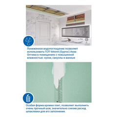 Гипсокартон Vetonit (Gyproc) Аква Оптима 2500х1200х12,5 мм влагостойкий - фото 3