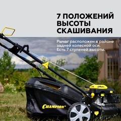 Газонокосилка бензиновая Champion LM4627 460 мм 3,5 л.с. - фото 4