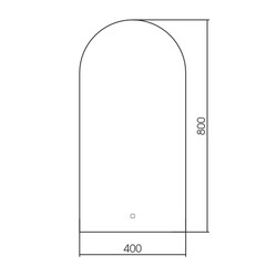 Зеркало с подсветкой овальное 40х80 см с сенсорным включением Silver Mirrors Santi (LED-00003103) - фото 7