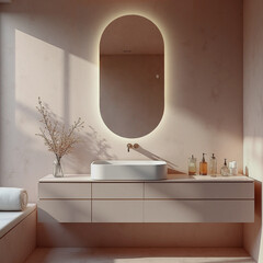 Зеркало с подсветкой овальное 60х120 см с сенсорным включением с подогревом Silver Mirrors Alana (LED-00003100) - фото 10