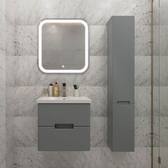 Пенал Sanstar Noche 33 см подвесной правый графит софт - фото 6