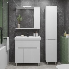 Пенал Sanstar Модена 33 см подвесной/напольный правый белый - фото 3