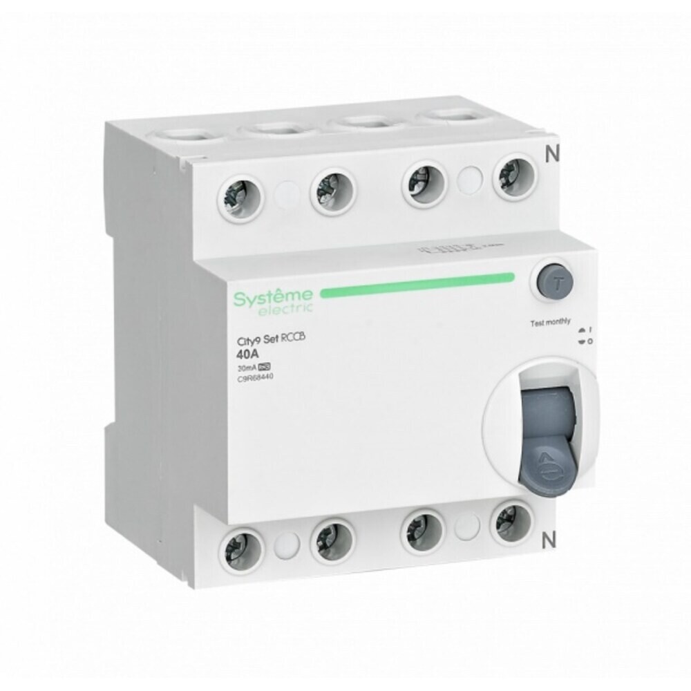 

УЗО Systeme Electric City9 Set 40А 2P тип A 30 мА 6 кА (C9R68440)