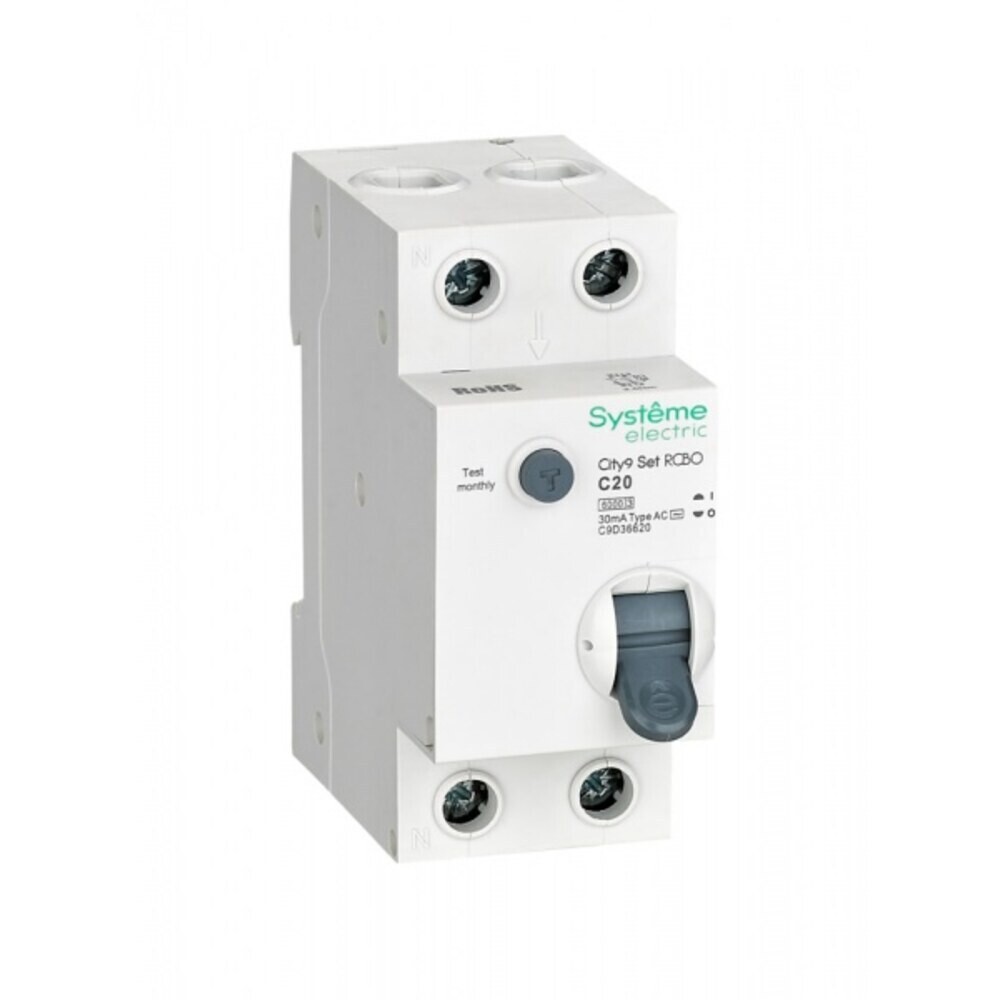 

Автомат дифференциальный Systeme Electric City9 Set 20А 1P+N тип AC 30 мА 6 кА (C9D36620)