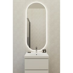 Зеркало с подсветкой овальное 60х145 см бесконтактный сенсор Cersanit Eclipse Fusion (64816) - фото 3