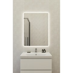 Зеркало с подсветкой прямоугольное 75х100 см бесконтактный сенсор Cersanit Eclipse Fusion (64814) - фото 2