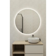 Зеркало с подсветкой круглое 100 см бесконтактный сенсор Cersanit Eclipse Fusion (64812) - фото 3