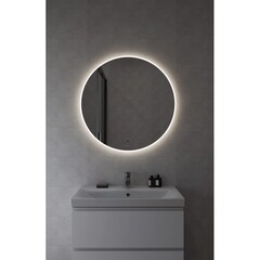 Зеркало с подсветкой круглое 80 см бесконтактный сенсор Cersanit Eclipse Fusion (64811) - фото 5