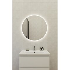 Зеркало с подсветкой круглое 80 см бесконтактный сенсор Cersanit Eclipse Fusion (64811) - фото 2