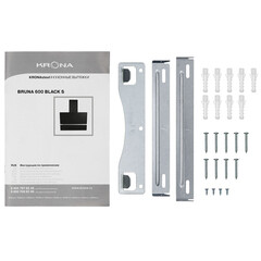 Кухонная вытяжка наклонная Krona Bruna 600 Black S 59,5 см черная - фото 3