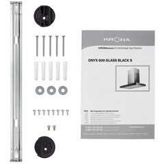 Кухонная вытяжка купольная Krona Onyx 600 Glass Black S 60 см черная - фото 9