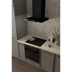 Кухонная вытяжка купольная Krona Onyx 600 Glass Black S 60 см черная - фото 3