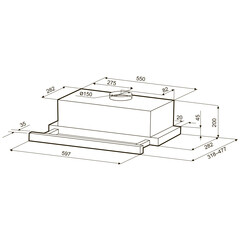 Кухонная вытяжка телескопическая Krona Kamilla T Sensor Max 600 White 59,7 см белая - фото 2
