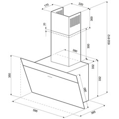 Кухонная вытяжка наклонная Krona Kristen A 600 White S 59,5 см белая/нержавеющая сталь - фото 2
