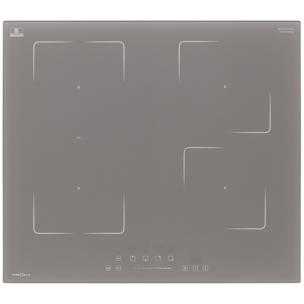 

Варочная панель индукционная Krona Mysterium Max Ih 60 GR 4 конфорки графит