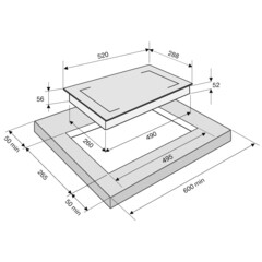 Варочная панель индукционная Krona Mysterium Max Ih 30 GR 2 конфорки графит - фото 2