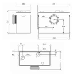 Насосная канализационная установка UNIPUMP Sanivort 605 M 240 л/мин (55972) - фото 2