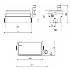 Насосная канализационная установка UNIPUMP Sanivort 255 M 120 л/мин (60403) - фото 2