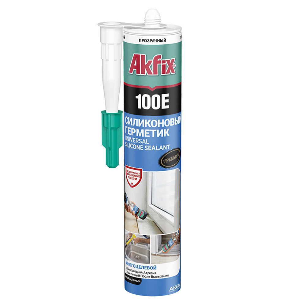 

Герметик силиконовый универсальный Akfix 100E прозрачный 280 мл