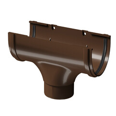 Воронка желоба Docke Premium пластиковая d120-85 мм каштан RAL 8017 - фото 1