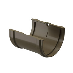 Соединение желоба Docke Premium пластиковое d120 мм каштан RAL 8017 - фото 1