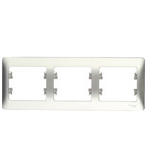 Рамка Systeme Electric Glossa трехместная алюминий (GSL000303) - фото 1