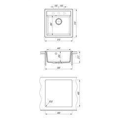 Мойка для кухни Florentina Липси 510 51х51х20 см врезная кварц песочная - фото 2