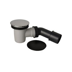 Сифон для душевого поддона Wirquin Black Touch 1 1/2х40 мм проточный с выпуском d50 мм с соединением 40/50 мм (30724776) - фото 3