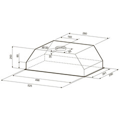 Кухонная вытяжка встраиваемая Krona Sven 600 White One Knob 60 см белая - фото 2