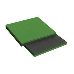Изображение товара Плитка полнотелая резиновая Sporto 500х500х20 мм зеленая